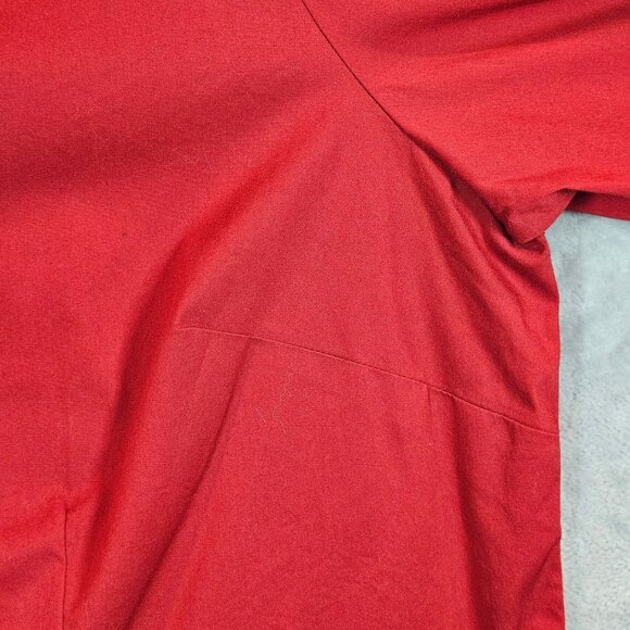 Dressbarn Womens Plus Size Red Button-Up Shirt 22/24W career office Bold Red - Picture 9 of 13